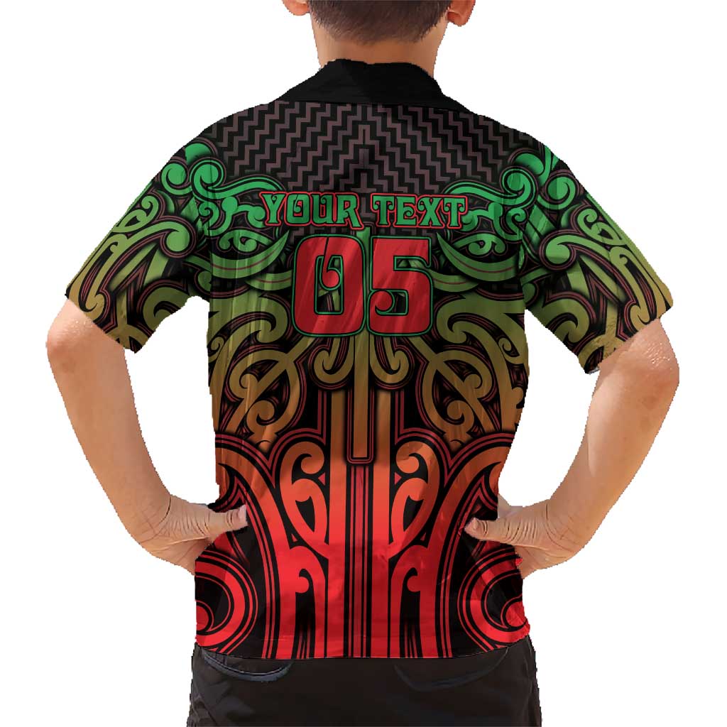 Custom Aotearoa Tuhoe Family Matching Short Sleeve Bodycon Dress and Hawaiian Shirt Maori Tribal Pattern Mix Poutama