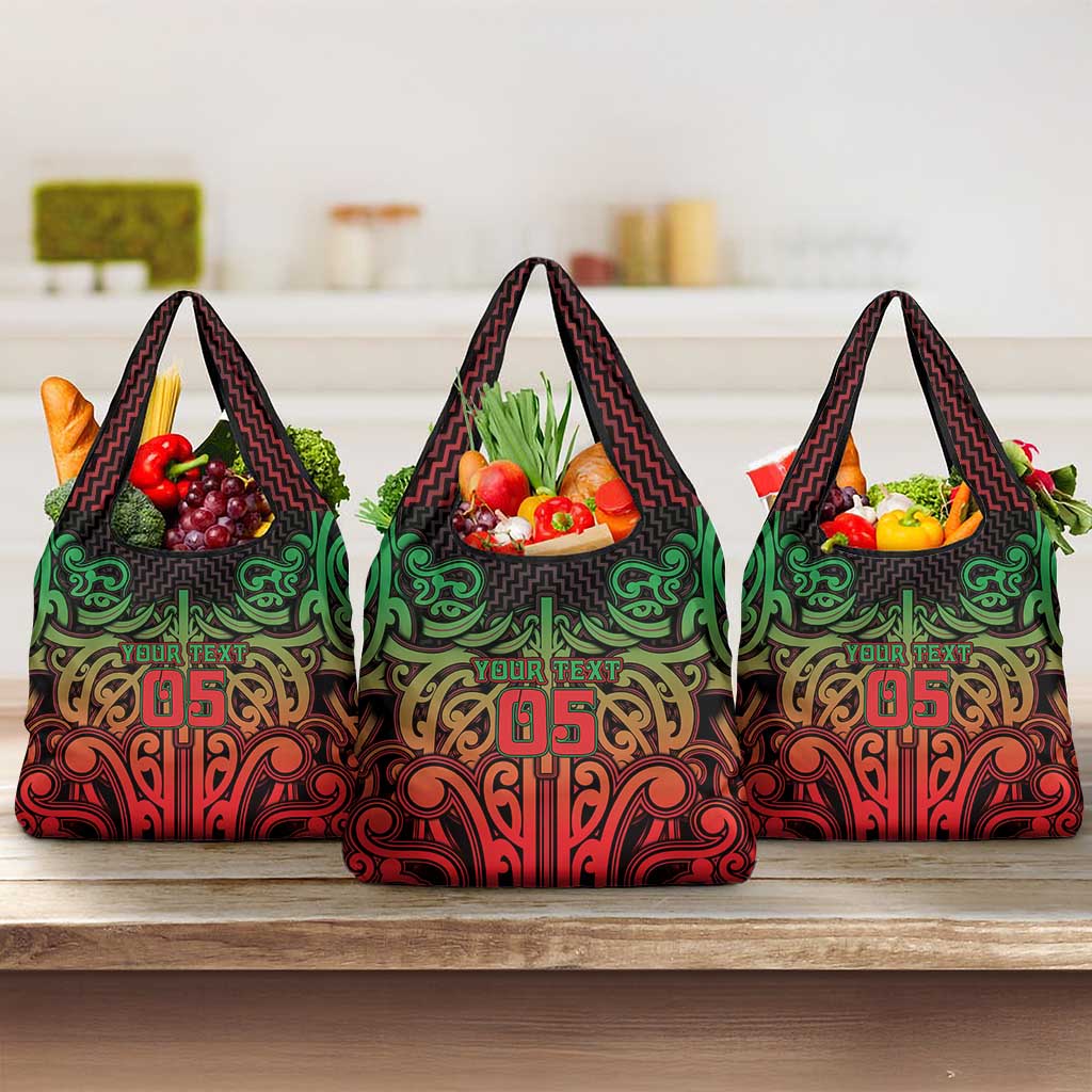 Custom Aotearoa Tuhoe Grocery Bag Maori Tribal Pattern Mix Poutama LT05 3-pack One Size Black - Polynesian Pride