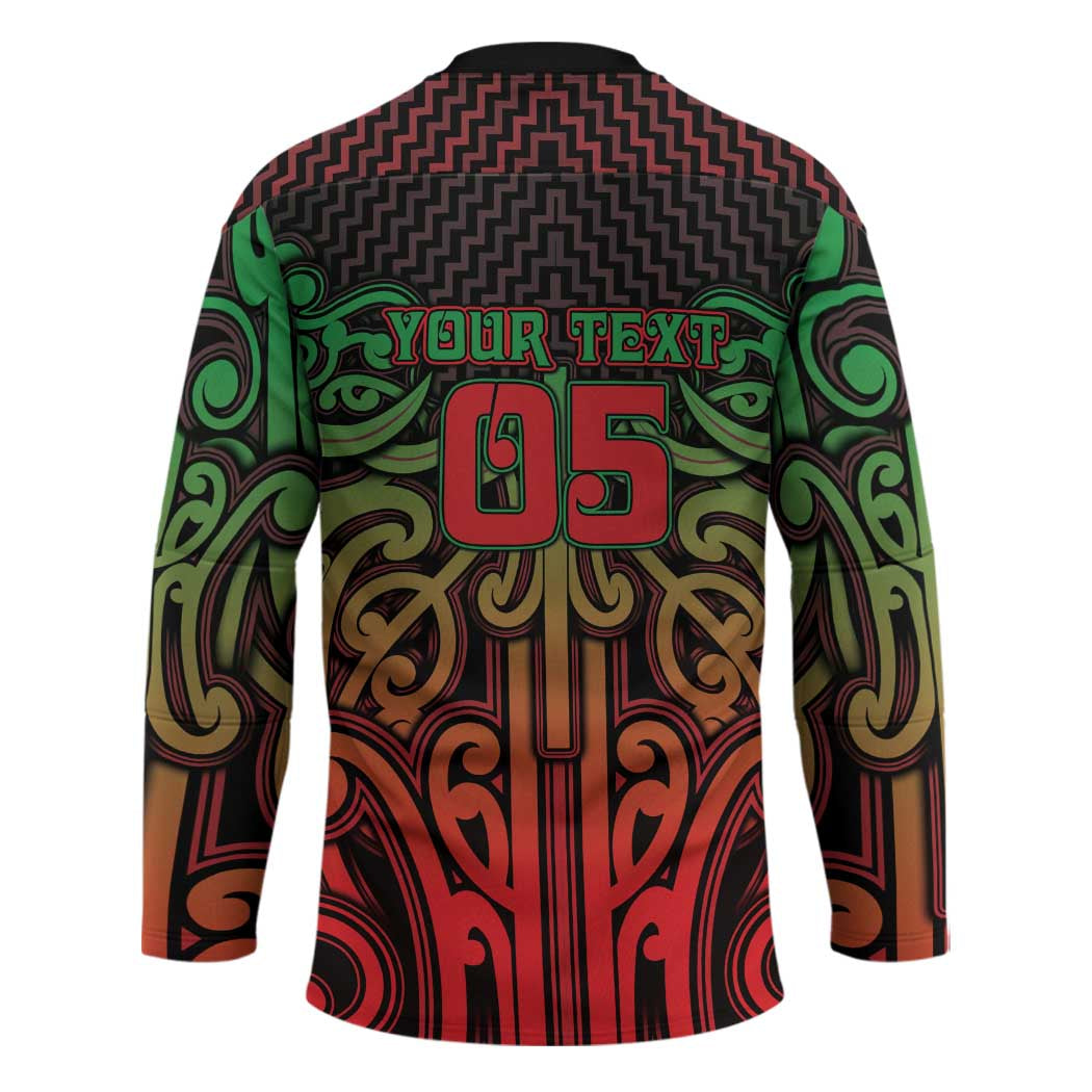 Custom Aotearoa Tuhoe Hockey Jersey Maori Tribal Pattern Mix Poutama