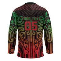 Custom Aotearoa Tuhoe Hockey Jersey Maori Tribal Pattern Mix Poutama