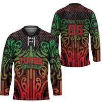 Custom Aotearoa Tuhoe Hockey Jersey Maori Tribal Pattern Mix Poutama