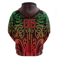 Custom Aotearoa Tuhoe Hoodie Maori Tribal Pattern Mix Poutama LT05 - Polynesian Pride
