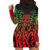 Custom Aotearoa Tuhoe Hoodie Dress Maori Tribal Pattern Mix Poutama LT05 - Polynesian Pride