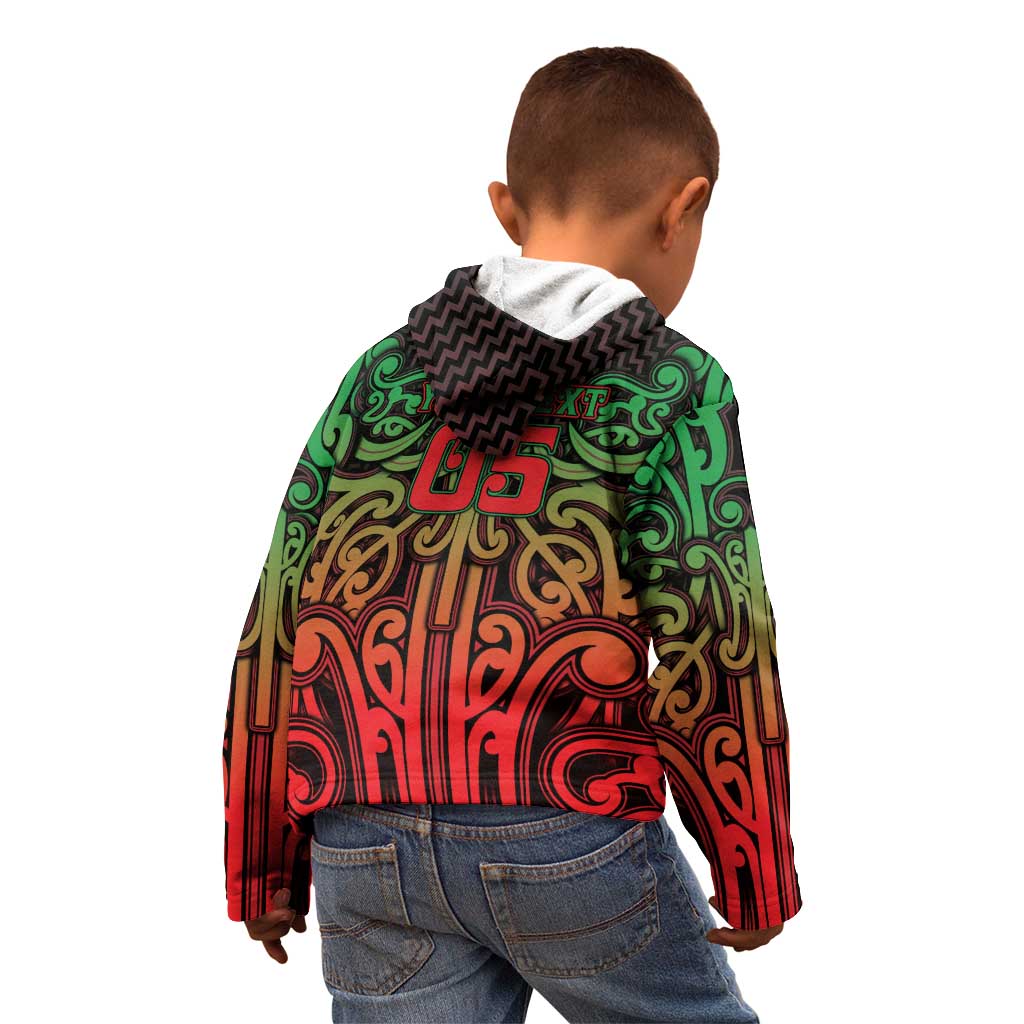 Custom Aotearoa Tuhoe Kid Hoodie Maori Tribal Pattern Mix Poutama LT05 - Polynesian Pride