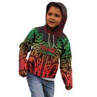 Custom Aotearoa Tuhoe Kid Hoodie Maori Tribal Pattern Mix Poutama LT05 - Polynesian Pride