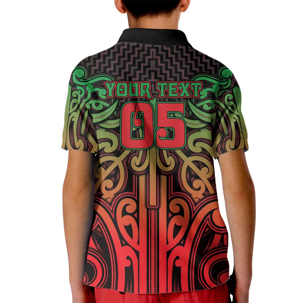 Custom Aotearoa Tuhoe Kid Polo Shirt Maori Tribal Pattern Mix Poutama LT05 - Polynesian Pride
