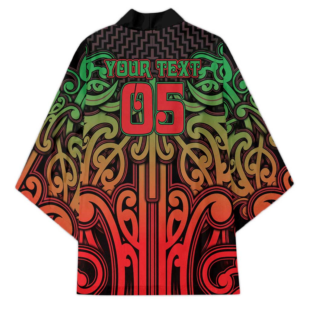 Custom Aotearoa Tuhoe Kimono Maori Tribal Pattern Mix Poutama LT05 - Polynesian Pride