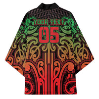 Custom Aotearoa Tuhoe Kimono Maori Tribal Pattern Mix Poutama LT05 - Polynesian Pride