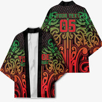 Custom Aotearoa Tuhoe Kimono Maori Tribal Pattern Mix Poutama LT05 - Polynesian Pride