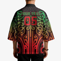 Custom Aotearoa Tuhoe Kimono Maori Tribal Pattern Mix Poutama LT05 - Polynesian Pride