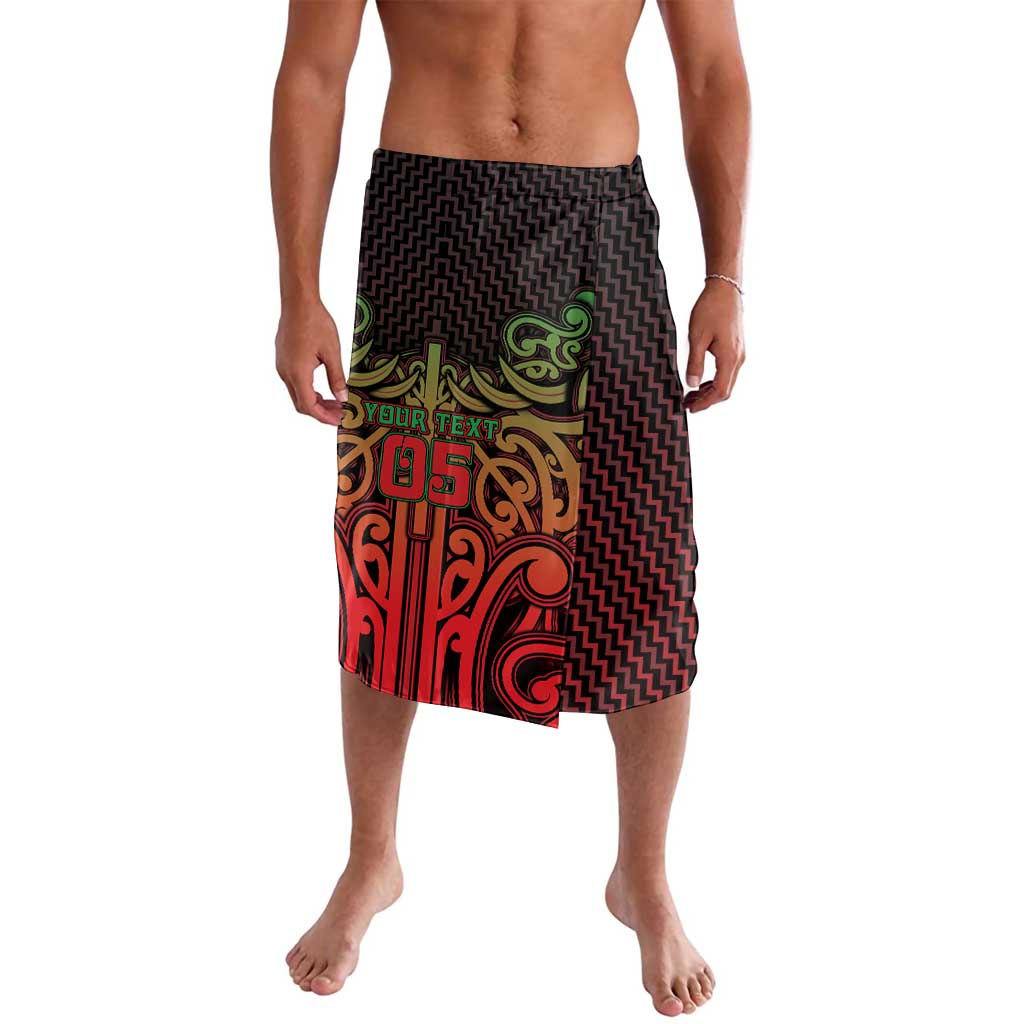Custom Aotearoa Tuhoe Lavalava Maori Tribal Pattern Mix Poutama LT05 Black - Polynesian Pride