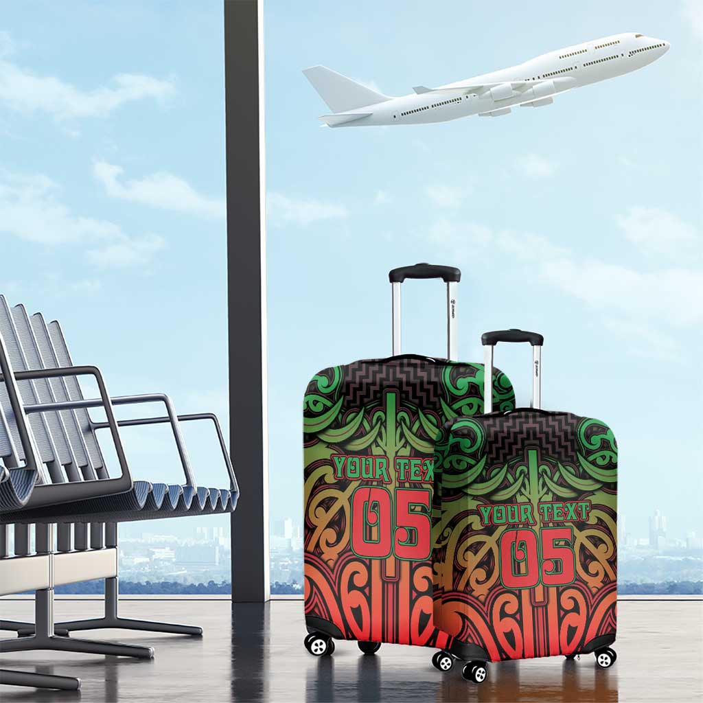 Custom Aotearoa Tuhoe Luggage Cover Maori Tribal Pattern Mix Poutama LT05 - Polynesian Pride