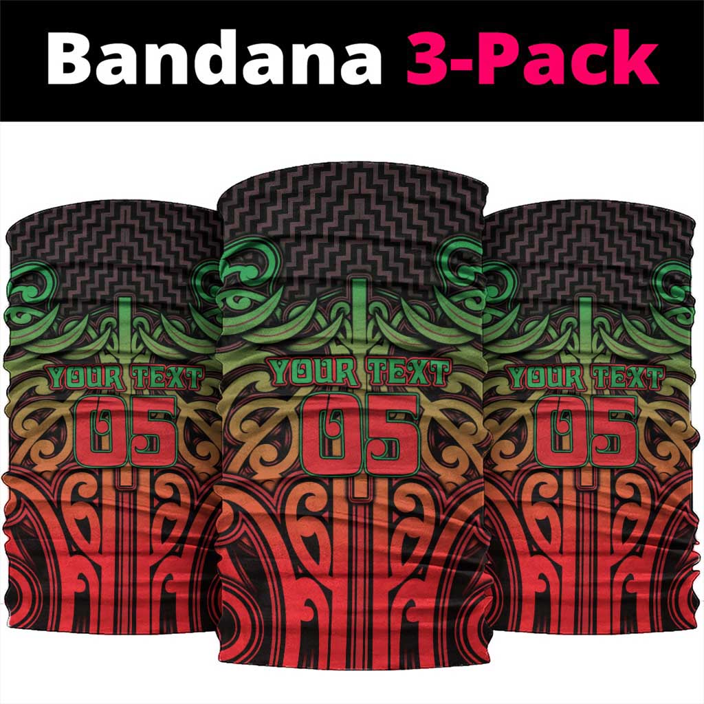 Custom Aotearoa Tuhoe Neck Gaiter Maori Tribal Pattern Mix Poutama LT05 package One Size: 25*50cm Black - Polynesian Pride