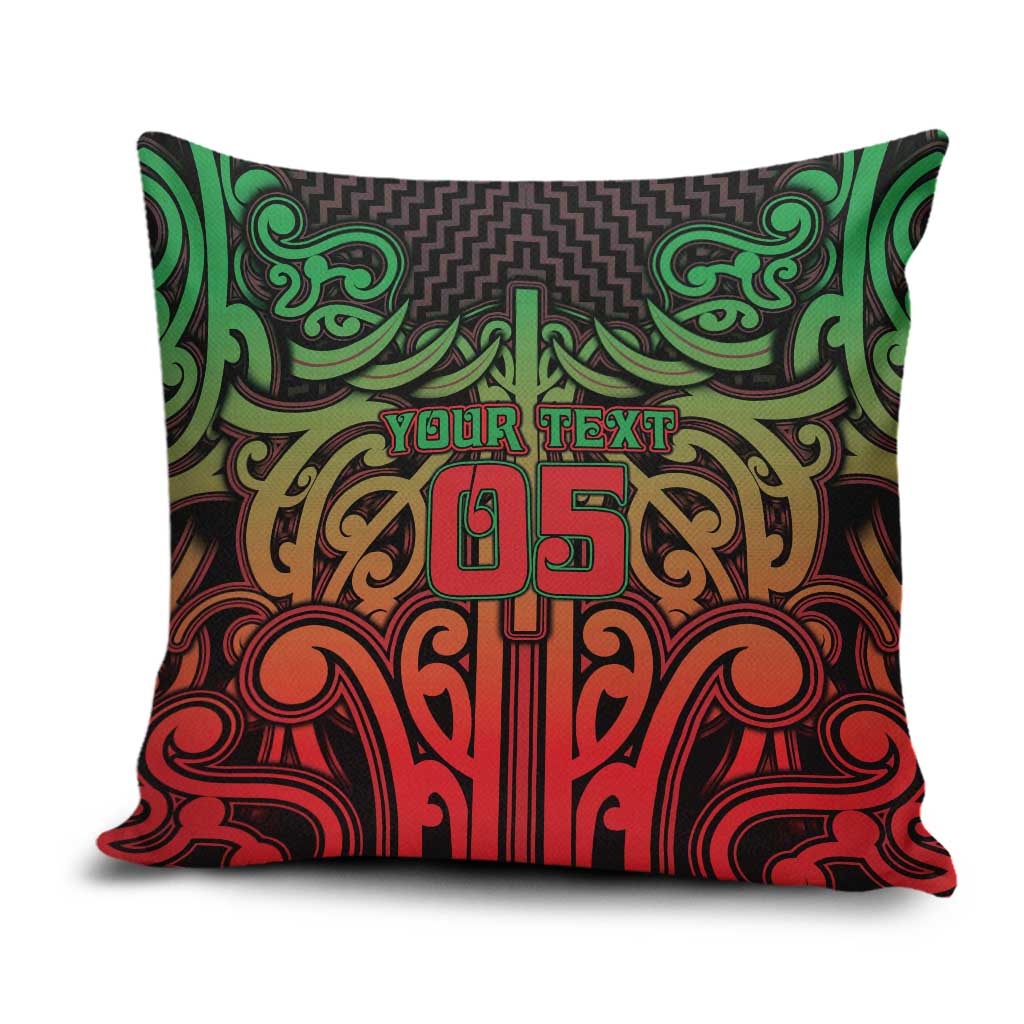 Custom Aotearoa Tuhoe Pillow Cover Maori Tribal Pattern Mix Poutama LT05 Black - Polynesian Pride