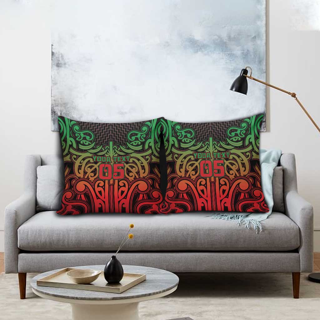 Custom Aotearoa Tuhoe Pillow Cover Maori Tribal Pattern Mix Poutama LT05 - Polynesian Pride