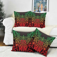 Custom Aotearoa Tuhoe Pillow Cover Maori Tribal Pattern Mix Poutama LT05 - Polynesian Pride