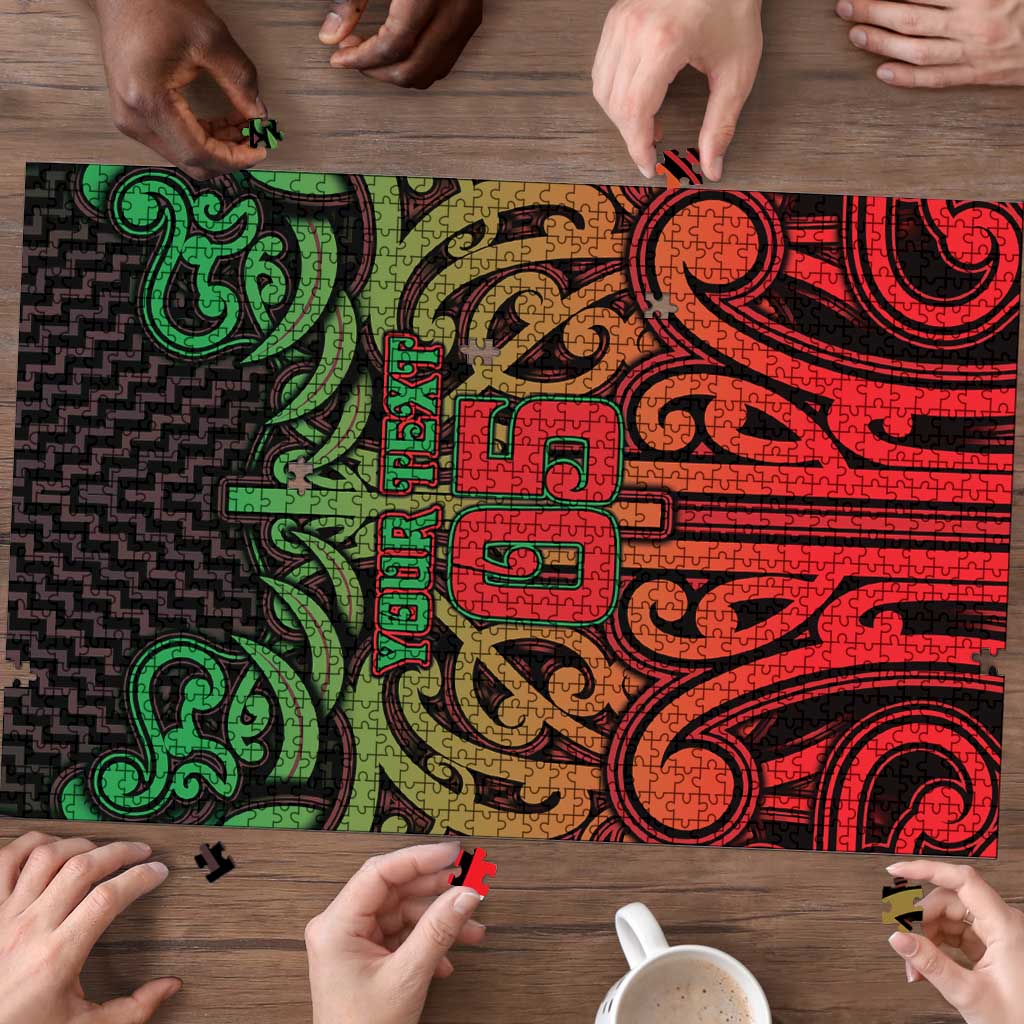 Custom Aotearoa Tuhoe Puzzle Maori Tribal Pattern Mix Poutama LT05 - Polynesian Pride