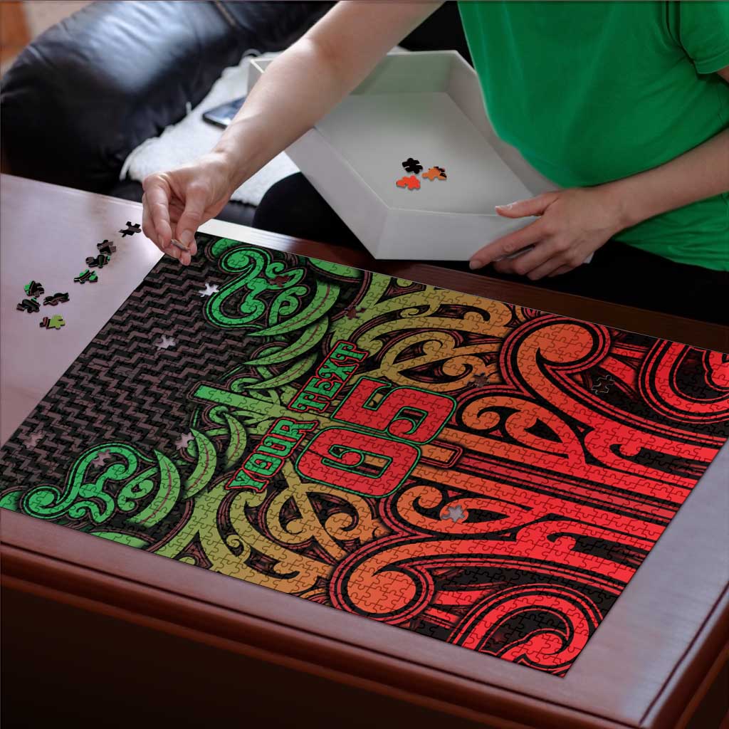 Custom Aotearoa Tuhoe Puzzle Maori Tribal Pattern Mix Poutama LT05 - Polynesian Pride