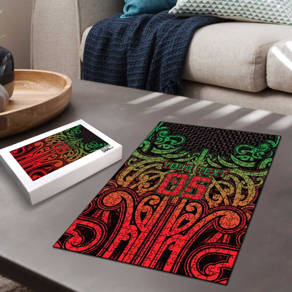 Custom Aotearoa Tuhoe Puzzle Maori Tribal Pattern Mix Poutama LT05 - Polynesian Pride