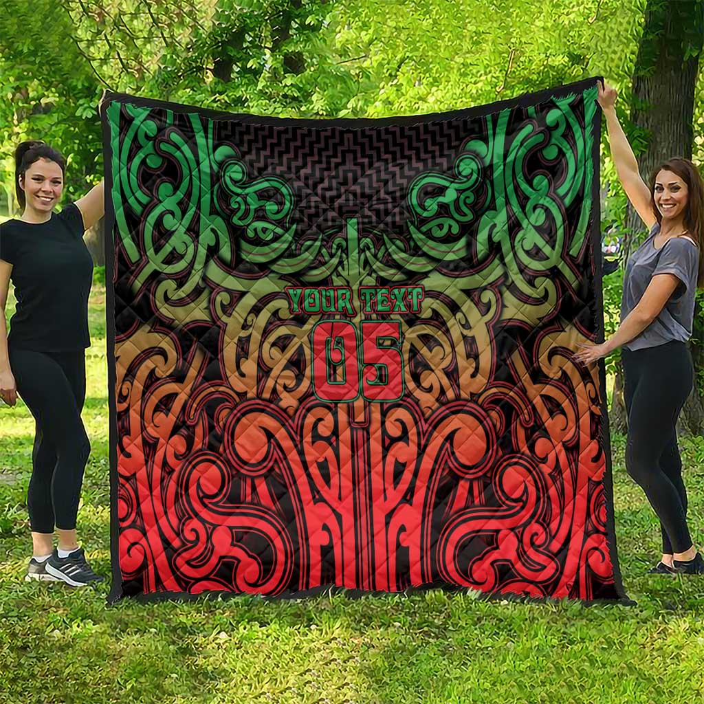 Custom Aotearoa Tuhoe Quilt Maori Tribal Pattern Mix Poutama LT05 - Polynesian Pride