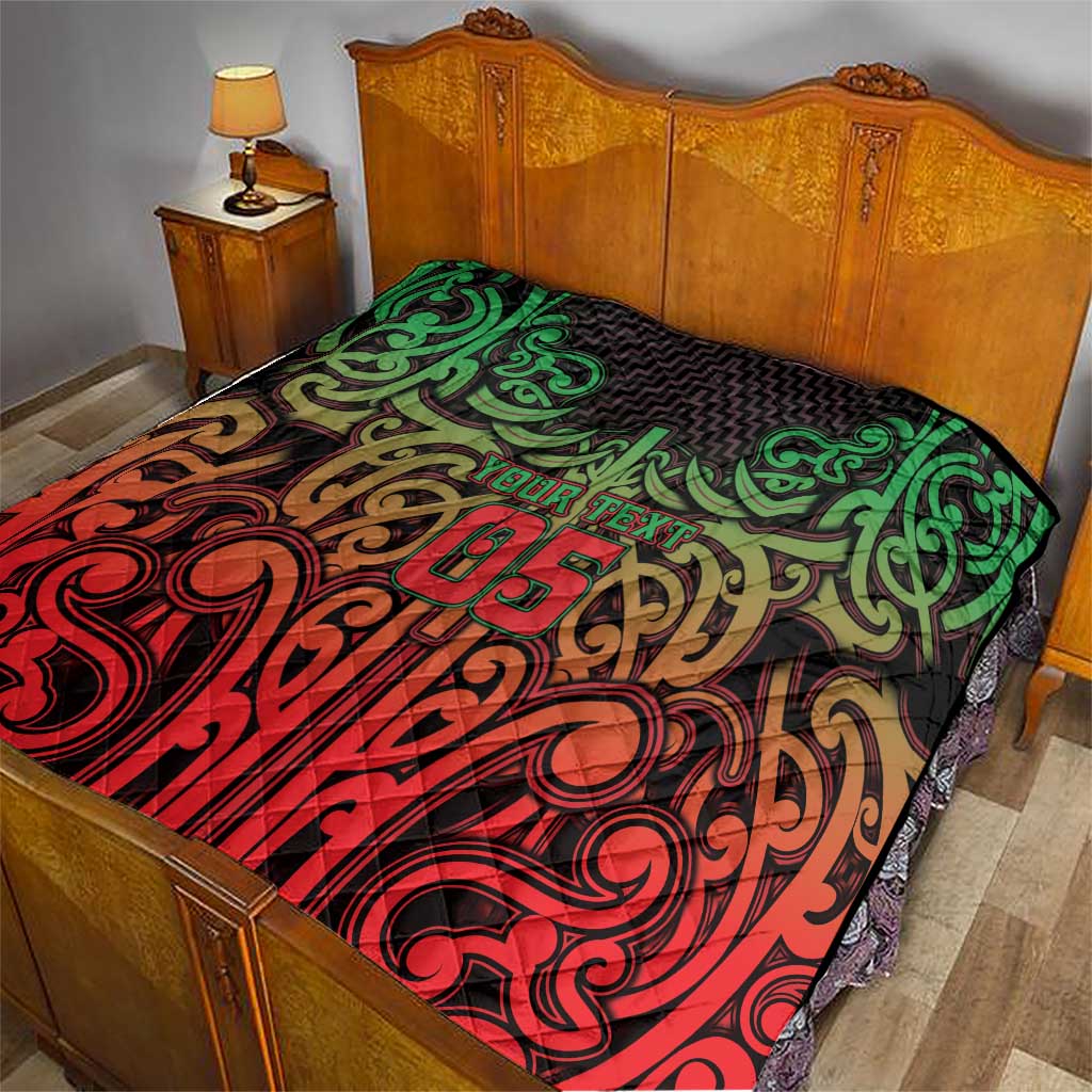 Custom Aotearoa Tuhoe Quilt Maori Tribal Pattern Mix Poutama LT05 - Polynesian Pride