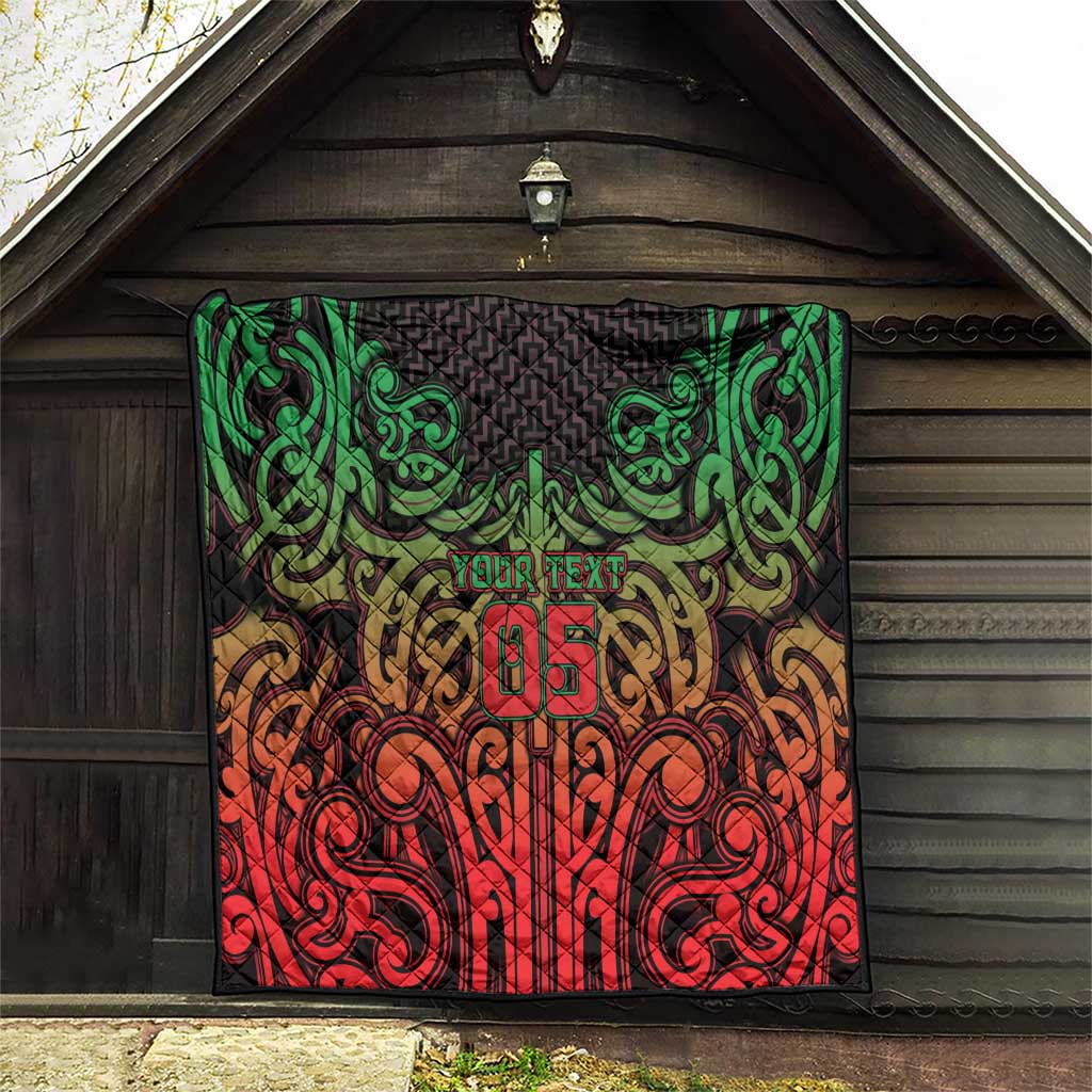 Custom Aotearoa Tuhoe Quilt Maori Tribal Pattern Mix Poutama LT05 - Polynesian Pride