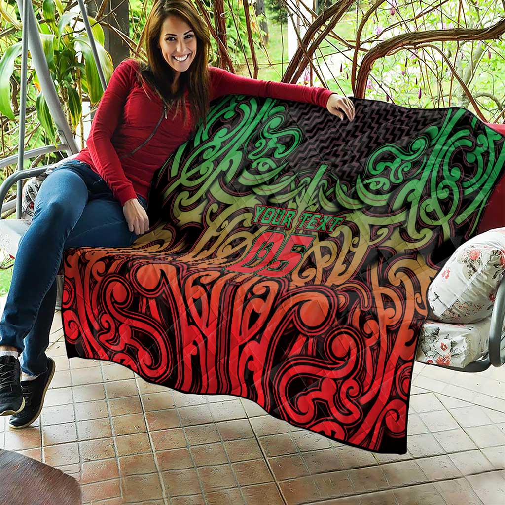 Custom Aotearoa Tuhoe Quilt Maori Tribal Pattern Mix Poutama LT05 - Polynesian Pride