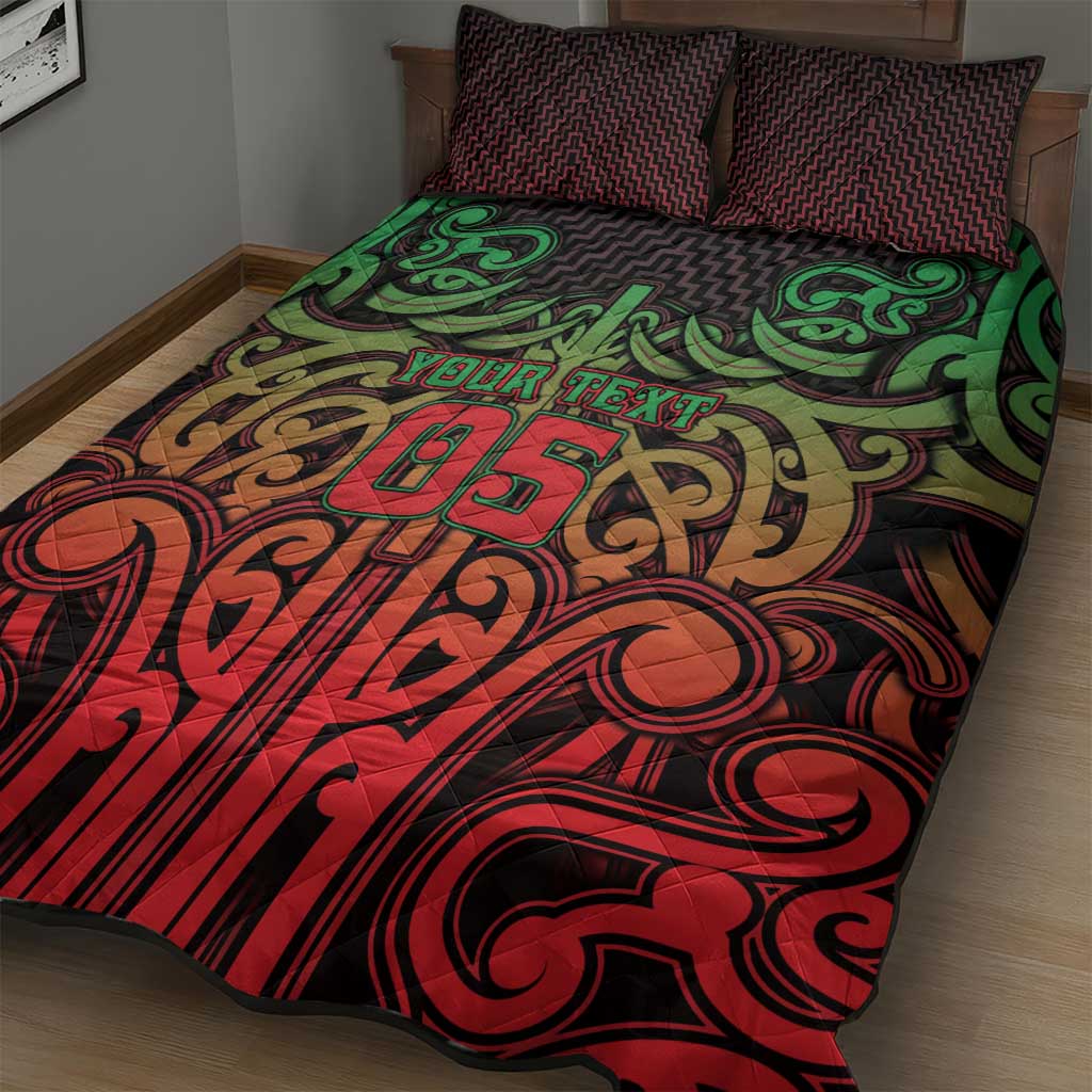 Custom Aotearoa Tuhoe Quilt Bed Set Maori Tribal Pattern Mix Poutama LT05 - Polynesian Pride