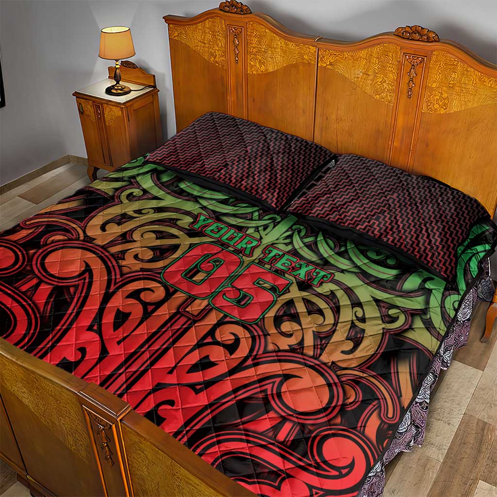 Custom Aotearoa Tuhoe Quilt Bed Set Maori Tribal Pattern Mix Poutama LT05 - Polynesian Pride