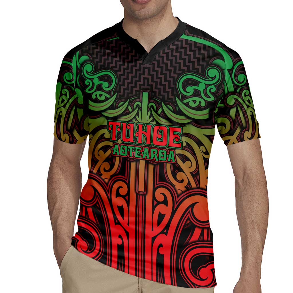 Custom Aotearoa Tuhoe Rugby Jersey Maori Tribal Pattern Mix Poutama LT05 - Polynesian Pride