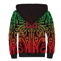 Custom Aotearoa Tuhoe Sherpa Hoodie Maori Tribal Pattern Mix Poutama LT05 - Polynesian Pride