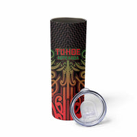Custom Aotearoa Tuhoe Skinny Tumbler Maori Tribal Pattern Mix Poutama LT05 - Polynesian Pride