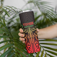 Custom Aotearoa Tuhoe Skinny Tumbler Maori Tribal Pattern Mix Poutama LT05 - Polynesian Pride