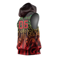 Custom Aotearoa Tuhoe Sleeveless Hoodie Maori Tribal Pattern Mix Poutama LT05 - Polynesian Pride