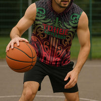 Custom Aotearoa Tuhoe Sleeveless Hoodie Maori Tribal Pattern Mix Poutama LT05 - Polynesian Pride