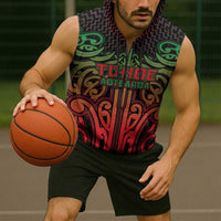 Custom Aotearoa Tuhoe Sleeveless Zip Hoodie Maori Tribal Pattern Mix Poutama LT05 - Polynesian Pride