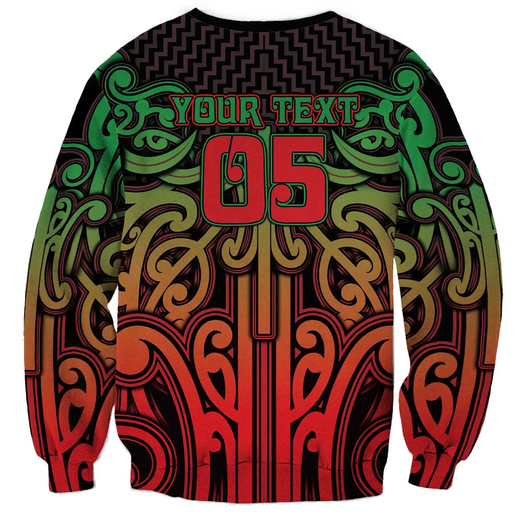Custom Aotearoa Tuhoe Sweatshirt Maori Tribal Pattern Mix Poutama LT05 - Polynesian Pride