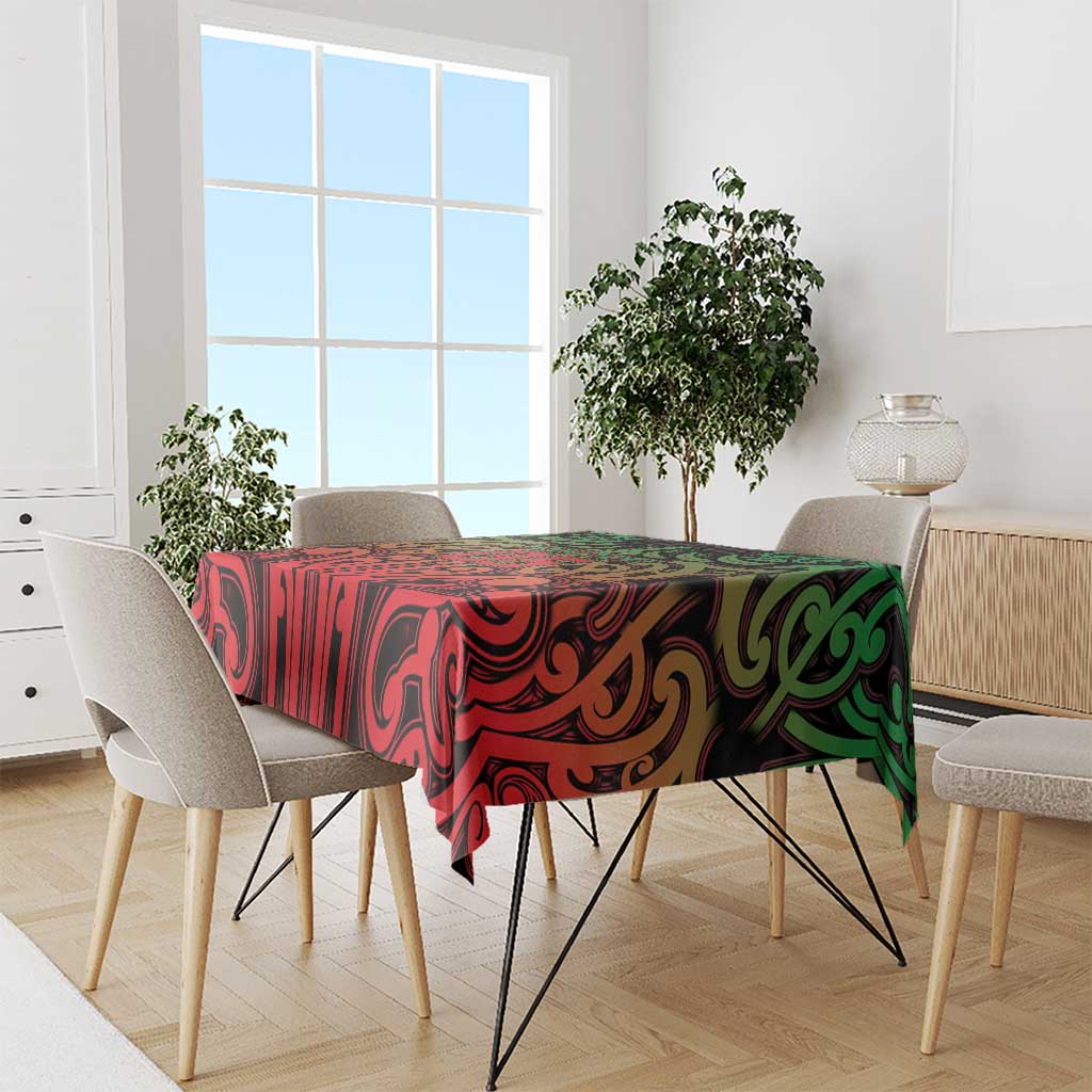Custom Aotearoa Tuhoe Tablecloth Maori Tribal Pattern Mix Poutama LT05 - Polynesian Pride
