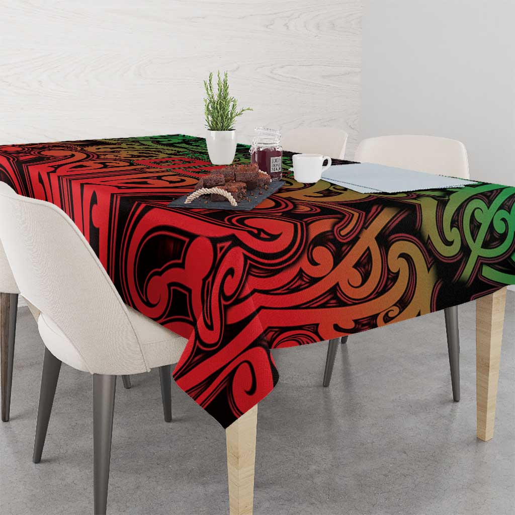Custom Aotearoa Tuhoe Tablecloth Maori Tribal Pattern Mix Poutama LT05 - Polynesian Pride