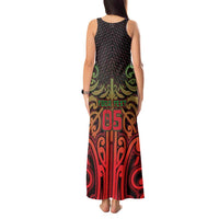 Custom Aotearoa Tuhoe Tank Maxi Dress Maori Tribal Pattern Mix Poutama LT05 - Polynesian Pride