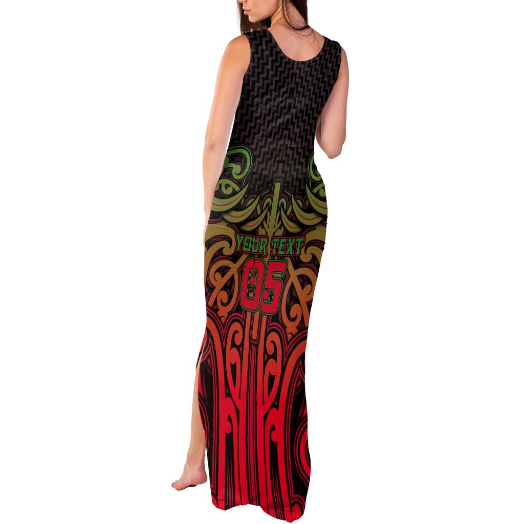 Custom Aotearoa Tuhoe Tank Maxi Dress Maori Tribal Pattern Mix Poutama LT05 - Polynesian Pride