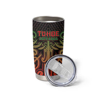 Custom Aotearoa Tuhoe Tumbler Cup Maori Tribal Pattern Mix Poutama LT05 - Polynesian Pride