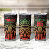 Custom Aotearoa Tuhoe Tumbler Cup Maori Tribal Pattern Mix Poutama LT05 - Polynesian Pride