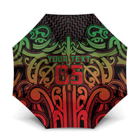 Custom Aotearoa Tuhoe Umbrella Maori Tribal Pattern Mix Poutama LT05 One Size Folded 11.42 inch Opened Diameter 37.4 inch Black - Polynesian Pride