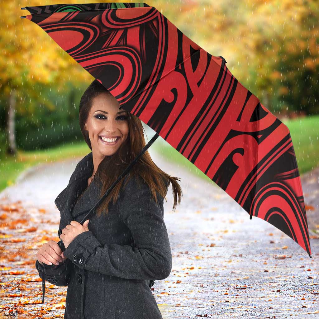 Custom Aotearoa Tuhoe Umbrella Maori Tribal Pattern Mix Poutama LT05 - Polynesian Pride