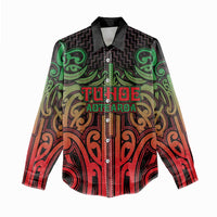 Custom Aotearoa Tuhoe Women Casual Shirt Maori Tribal Pattern Mix Poutama