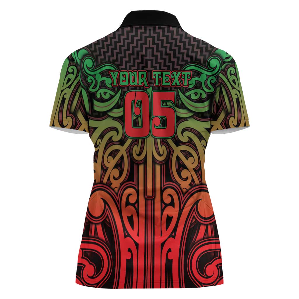 Custom Aotearoa Tuhoe Women Polo Shirt Maori Tribal Pattern Mix Poutama LT05 - Polynesian Pride