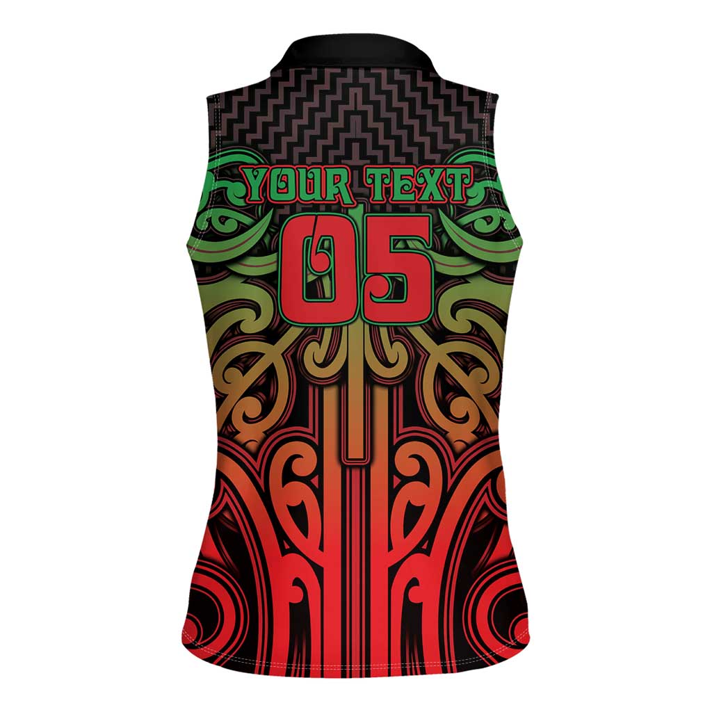 Custom Aotearoa Tuhoe Women Sleeveless Polo Shirt Maori Tribal Pattern Mix Poutama LT05 - Polynesian Pride