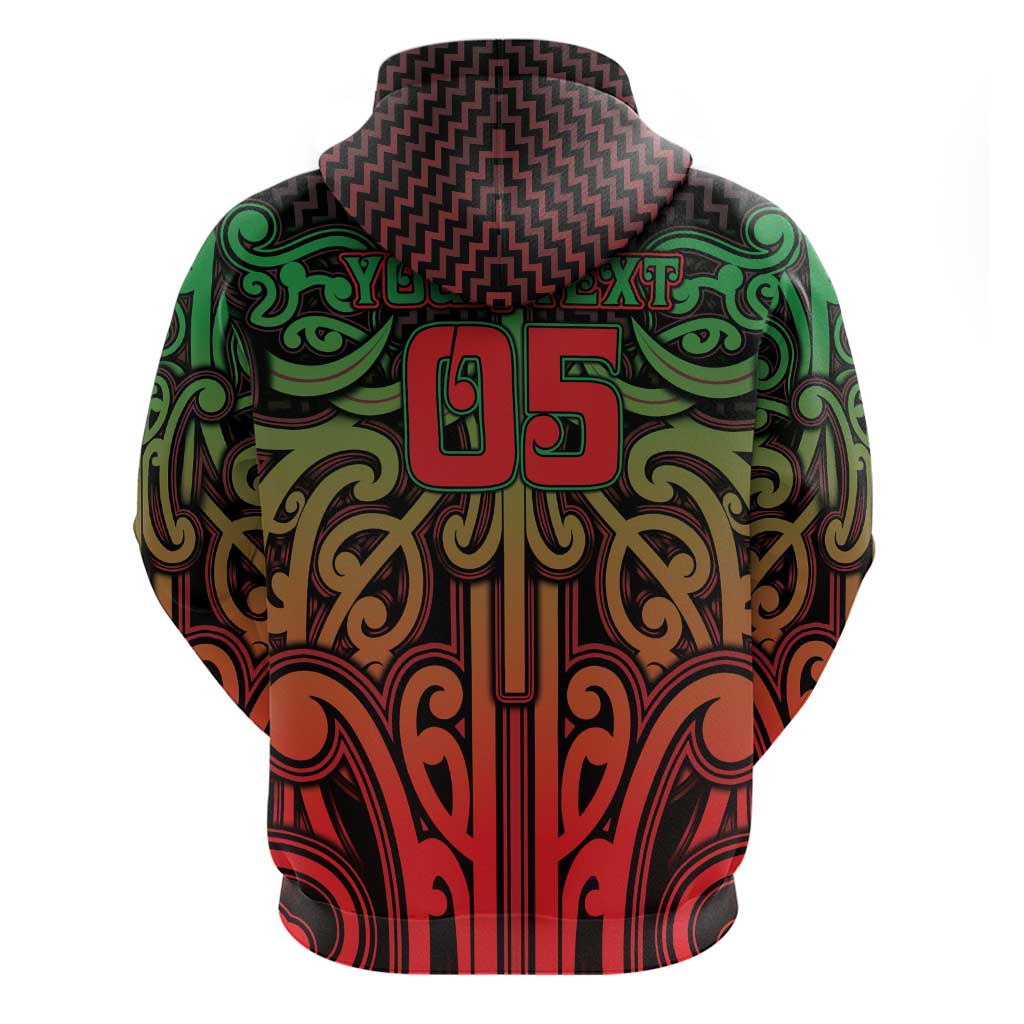 Custom Aotearoa Tuhoe Zip Hoodie Maori Tribal Pattern Mix Poutama LT05 - Polynesian Pride