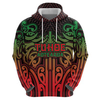 Custom Aotearoa Tuhoe Zip Hoodie Maori Tribal Pattern Mix Poutama LT05 - Polynesian Pride